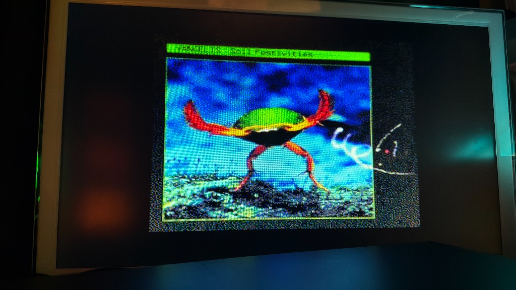The Prodigy Experience as MSX pixel art on a monitor