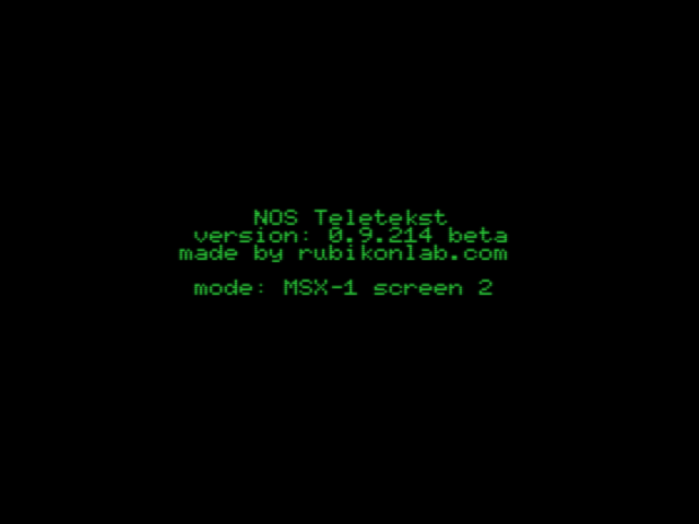 MSXTT splash screen on MSX1 (SCREEN 2)